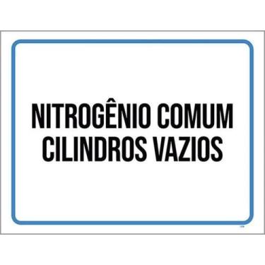 Imagem de Kit 3 Placas Nitrogênio Comum Cilindros Vios 27X35 - Sinalizo