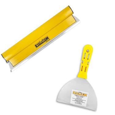 Imagem de Kit Desempenadeira Flexível Evolution Em Aço Inox 40, 60 Ou 80cm Com E