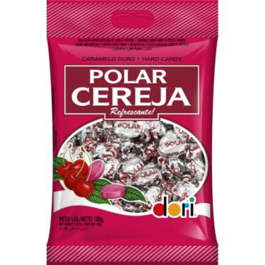 Imagem de Bala de Gelatina Polar Cereja com Mentol Dori 100g Pacote Sem Glúten