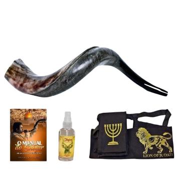 Imagem de Shofar De Chifre Antilope + Livro + Capa - 71 - 75 Cm