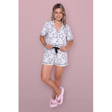 Imagem de Pijama Americano Curto Algodão Estrela - Pink Dream, G3