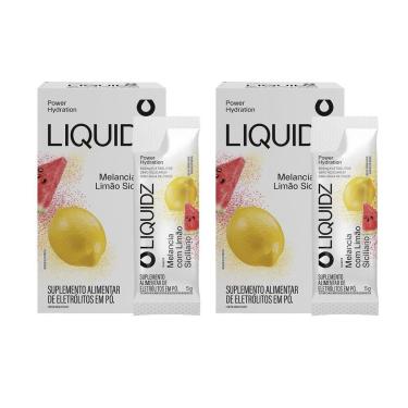 Imagem de LIQUIDZ - Eletrólitos Zero Açúcares - Melancia com Limão Siciliano - Kit 2 Caixas - 12 sachês-Unissex