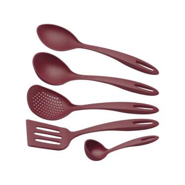 Imagem de Conjunto de Utensílios de Nylon Tramontina Ability Vermelho 5 Peças, V