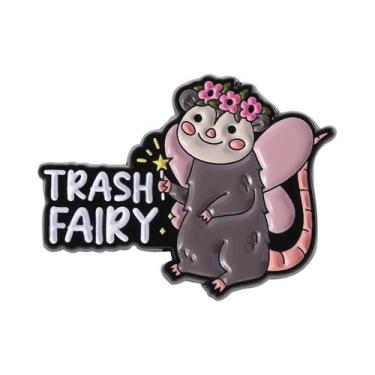 Imagem de Broche De Esmalte De Opossum Fofo, Estilo Fada Do Lixo, Opossum Gritan