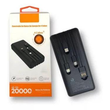 Imagem de Carregador Portatil 20000mah Power Bank Com 4 Cabos KD-955 Kaidi