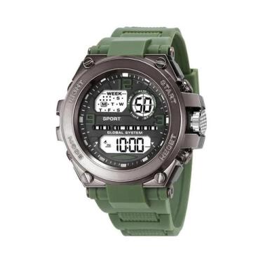 Imagem de Relógio Digital LED Masculino À Prova De Choque E Suor Com Bateria De 