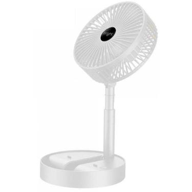 Imagem de Ventilador Portátil de Mesa Recarregável Bright 3 Pás 3 Velocidades Branco VN002 com Al...