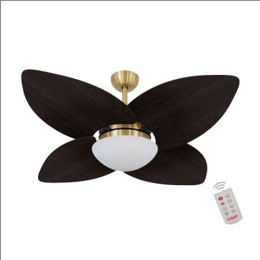 Imagem de Ventilador de Teto Volare 120cm 4 Pás 3 Velocidades Dourado Dormamu com Luminária 220V