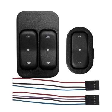 Imagem de Par Botao vidro eletrico Prisma 2010 2011 2012 plug Conector - Sp. Rep