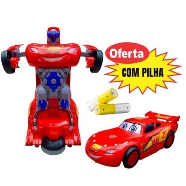 Imagem de Relâmpago Mcqueen Super Carro Transformer com Som e Luzes 2in1 Robô Br