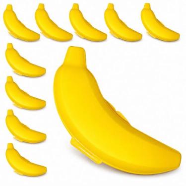 Imagem de Kit 10 Porta Banana para Levar no Trabalho Escola e Passeio - Plasútil