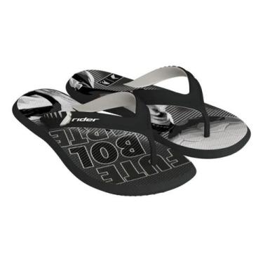 Imagem de Chinelo Masculino Rider Ronaldinho R10 Prime Grendene 12559, Cinza pre
