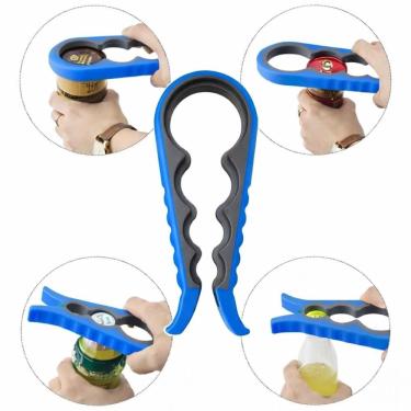 Imagem de Abridor de Tampas Universal para Potes e Conservas BS40604AZ em Polipropileno e Silicone Azul Baker