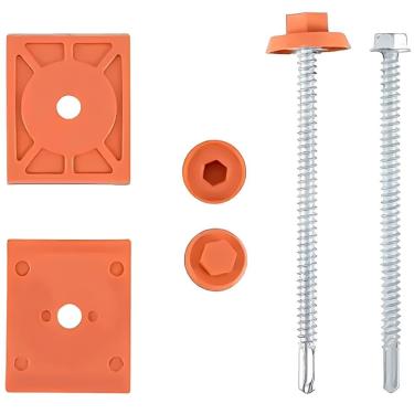 Imagem de Kit de Vedação e Fixação para Telha Pvc Plan 6 Ondas P4010005 Terracota com 20 Peças Afort