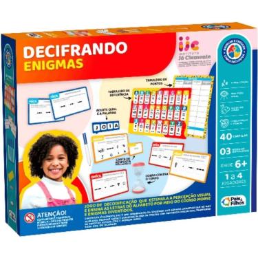 Imagem de Jogo Pedagógico Decifrando Enigmas para Raciocínio Lógico e Interpretação com Três Níveis Pais & Filhos