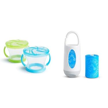 Imagem de Pacote com 2 copos infantis Snack Catcher e dispensador de sacos de fr