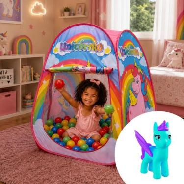Imagem de Toca Barraca Infantil Divertida + 25 Bolinhas Cores + Surpresa - KIDSB
