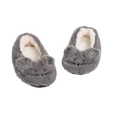 Imagem de Pantufas Femininas De Inverno Quentes E Peludas Com Bordado De Orelhas