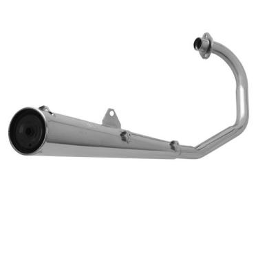 Imagem de Escapamento Moto Honda Titan 150 Esd 2005 a 2008 Modelo Original Cromo
