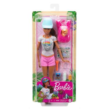 Imagem de Boneca Barbie Dia De Caminhar Com Cachorrinho Mattel - Gjg66