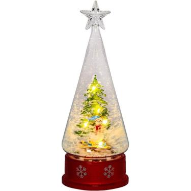 Imagem de Globo De Neve Decorativo Pinheiro Natalino Iluminado 27cm