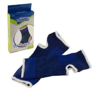 Imagem de Tornozeleira Elástico Tornozelo Pé Esportivo Treino Muscular