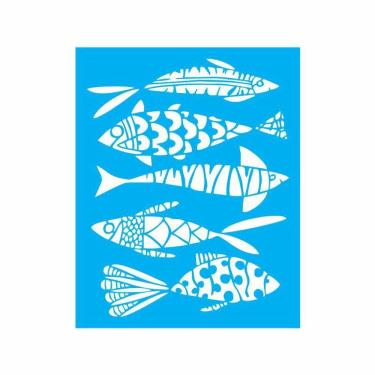 Imagem de Stencil Tamako Peixes - 20X25Cm - Ref 9163