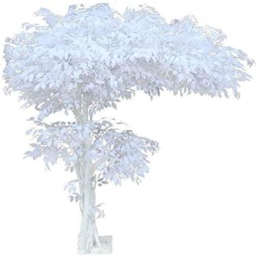 Imagem de Árvores artificiais decorativas árvore artificial banyan grande videira falsa flor branca árvore de desejos hotel banquete de casamento natal decoração de casa 150 cm plantas artificiais para decoração interna ao ar livre, estender