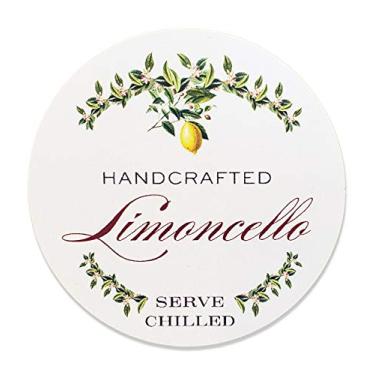 Imagem de Etiquetas Limoncelo, estilo Garland, círculo redondo de 5 cm – pacote com 12