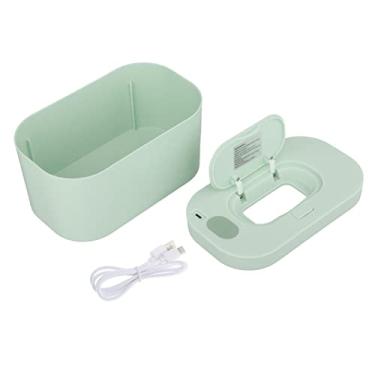 Imagem de Vaveren Aquecedor de lenços umedecidos Display LED Aquecedor de lenços umedecidos e dispensador de lenços umedecidos para carro doméstico, Verde Mecânica