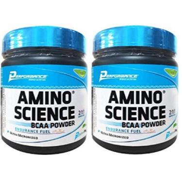 Imagem de Bcaa Pó Amino Science Powder Limão Performance Nutrition 300 g Kit 2 Unidades