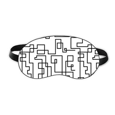 Imagem de Hexagon Line Art Grain Illustration Pattern Sleep Eye Shield Soft Night Blinfold Shade Cover