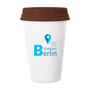 Imagem de Berlin Geography Coordinates Caneca Trave Copo de Cerâmica Copo de Café Copo