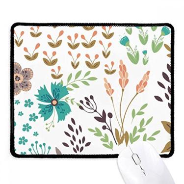 Imagem de Mousepad de pintura de plantas coloridas com bordas costuradas Tapete de borracha para jogos