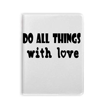 Imagem de Diário de capa macia com desenho de palavras "Things With Love"