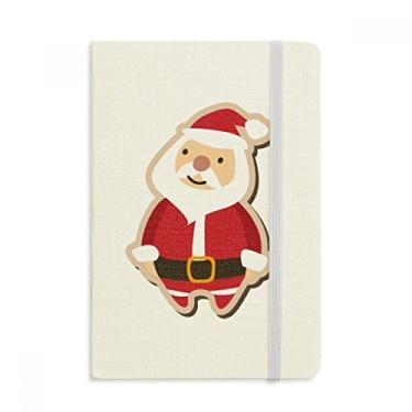 Imagem de Caderno de Natal, Papai Noel, desenho animado, capa dura de tecido, diário clássico