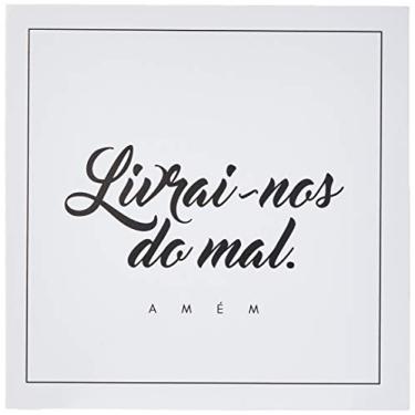 Imagem de Arte Maníacos Arte Maníacos Quadro Decorativo tipo Placa Livrai-nos do Mal Amém, 65x46cm
