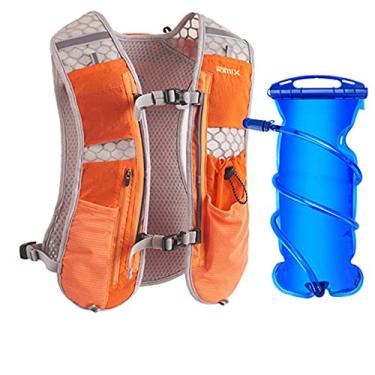 Imagem de Mochila de corrida leve 5L para esportes ao ar livre, trilha, corrida, maratona, trilha, caminhada, fitness, bolsa de hidratação para homens e mulheres, com bolsa de 1L ou chaleira de 500 ml