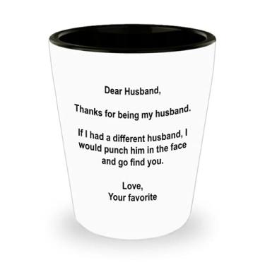 Imagem de Copo de shot Dear Husband - Presentes para marido - Thanks for being my husband - Ideia de de Natal