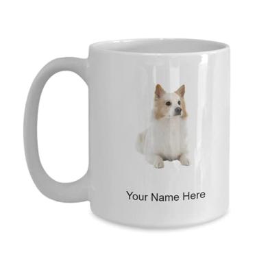 Imagem de Caneca de cachorro pastor islandês personalizada - Caneca de café para amantes de cães islandeses - Ideia para crianças meninos e meninas amam - Caneca de café de 425 g