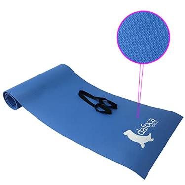 Imagem de Tapete Yoga Mat Exercícios 0,50X1,80 5MM Com Textura DF1032 Azul Dafoca Sports