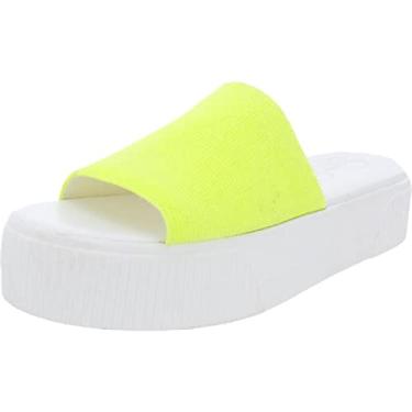 Imagem de Jessica Simpson Sandália feminina Ezira com bico aberto enfeitada, Amarelo neon, 36