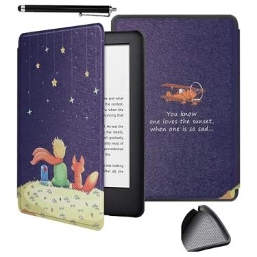 Imagem de enoxboo Capa Slimshell para Kobo Clara 2E, Capa macia de TPU para Kobo Clara 2E, com Suspensão/Despertar Automático, Modelo N506 （Inclui uma Caneta Touch Screen）