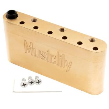 Imagem de Musiclily Ultra 36mm Bloco Tremolo de Latão 10,5mm Espaçamento Cordas para Guitarra Strat Style Wilkinson M Series Ponte