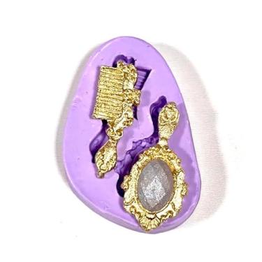 Imagem de Confeitaria dos moldes, F102 MOLDE DE SILICONE ESPELHO E PENTE CONFEITARIA BISCUIT