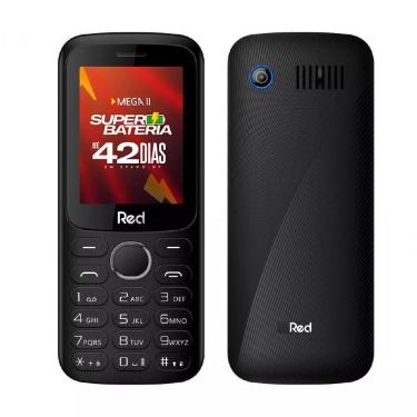 Imagem de Celular Red Mobile Mega II M010G Tela 2.4&quot;Câmera FM Wireless 32GB Preto-Azul
