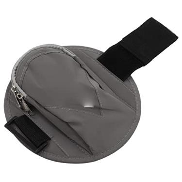 Imagem de Bolsa de braço para telefone, braçadeira de corrida de nylon + lona de 6,6 polegadas Tela de telefone para ciclismo(cinza)