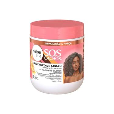Imagem de Salon Line, Ativador de Cachos, SOS Cachos, Mel e Óleo de Argan, Não Vegano - Para Cabelos Cacheados e Crespos, 500g