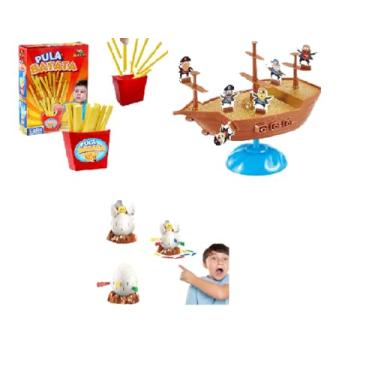 Imagem de Kit 3 Jogos Quebra Ovo Pula Batata Segura Pirata Infantil