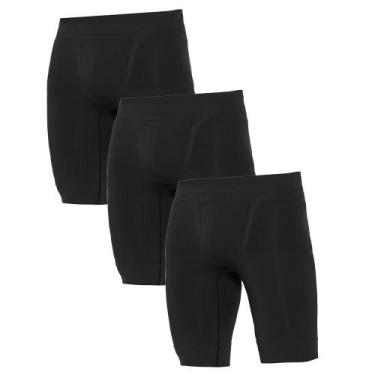Imagem de 3 Bermudas Térmica Sport Esportiva Sem Costura Para Corrida Academia F